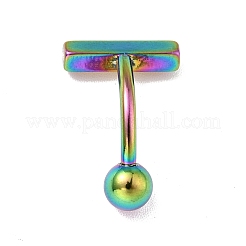 304 Stainless Steel T-Shaped Curved Barbell&nbsp;LS-AJEW-G041-04M