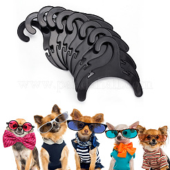 犬猫用プラスチック製ハンガー  滑り止め小型ペットアパレルハンガー  ブラック  160x163x6mm&nbsp;AJEW-WH0258-652C