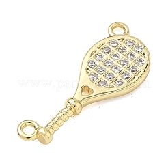 Brass Micro Pave Clear Cubic Zirconia Pendants&nbsp;KK-I476-08G