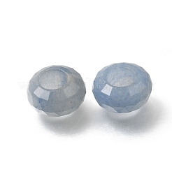 ナチュラルブルーアベンチュリンヨーロッパビーズ  染め＆加熱  大穴ビーズ  多面カット  ロンデル  13x7.5mm  穴：6mm&nbsp;GG-NH0003-A12