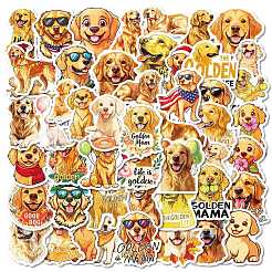 漫画の犬の紙ステッカー50枚  自己接着  スーツケース用  スケートボード  冷蔵庫  ヘルメット  携帯電話のシェル  ミックスカラー  22~44x30~56x0.2mm  50個/セット&nbsp;STIC-C012-18