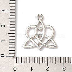 合金ペンダント  ウィッシュノット  プラチナ  24x21.5x2mm  穴：1.6mm&nbsp;PALLOY-Q463-01B-P