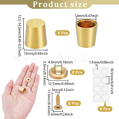 8Pcs Brass Furniture Pads&nbsp;KK-NB0004-14