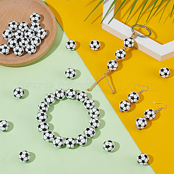 40Pcs Printed Round Silicone Focal Beads&nbsp;SIL-OC0001-24E