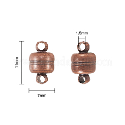 30セット6色真鍮製マグネットクラスプ  オーバル  ミックスカラー  12x7mm  穴：1.5mm  5セット/カラー&nbsp;KK-CJ0001-63