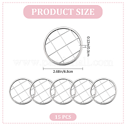 304 Stainless Steel Mason Jar Flower Frog Lid&nbsp;AJEW-WH0347-98A