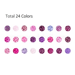 288G 24 Colors Glass Seed Beads&nbsp;SEED-JQ0005-01F-4mm