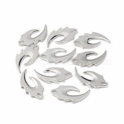 合金ラインストーンペンダント  カドミウムフリー＆鉛フリー  ギザギザのチャーム  プラチナ  50x25x3mm  穴：4x7mm&nbsp;PALLOY-M206-09P