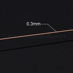 3連売り銅クラフトワイヤー  長持ちメッキ  ツイストラウンド  赤銅鉱  0.3mm  約80m /ロール&nbsp;CWIR-BC0008-0.3mm-R