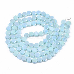 Electroplate Opaque Solid Color Glass Beads Strands&nbsp;EGLA-T020-07F