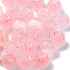 模造キャットアイガラスシードビーズ1200個  ラウンド  ピンク  4x3mm  穴：1.2mm  150個/セット  10 G /セッティング&nbsp;GLAA-PA0001-08A