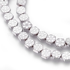 Electroplated Non-magnetic Synthetic Hematite Beads Strands&nbsp;G-P392-G06
