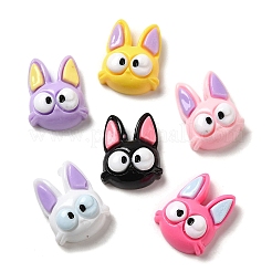 オペーク樹脂カボション  漫画の虹色のカボション  猫の形  16x16.5x6mm&nbsp;RESI-B017-01G