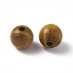 ウッドビーズ  染色されていない  ラウンド  ゴールデンロッド  6mm  穴：1.6mm&nbsp;WOOD-I009-01A-01