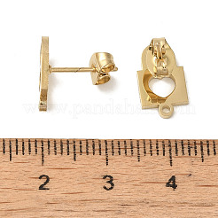 イオンプレーティング（IP）304ステンレス鋼スタッド金具  ロック  ゴールドカラー  12.5x7.5mm  穴：1.2mm  ピン：11x0.7mm&nbsp;STAS-I206-48G