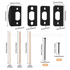 201 Stainless Steel & Wood & Iron Door Strike Plate with Shim&nbsp;FIND-CA0011-35EB