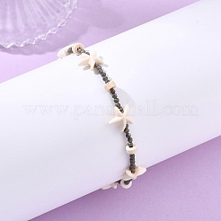 Natural Pyrite & Synthetic Turquoise Beaded Bracelets for Women&nbsp;BJEW-JB14068