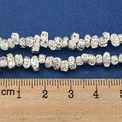 Electroplated Natural Lava Rock Beads Strands&nbsp;G-I360-U02-04
