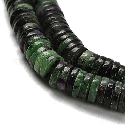 天然石ルビーインゾイサイトビーズ連売り  ディスク  ヒシビーズ  6x1.5mm  穴：0.6mm  約239個/連  15.28~15.35''（38.8~39センチメートル）&nbsp;G-G175-N23-01