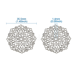 アイアンフィリグリー会員リンク  フラットラウンド  銀  35.5x0.7mm  穴：1.4mm&nbsp;IFIN-TAC001-01P