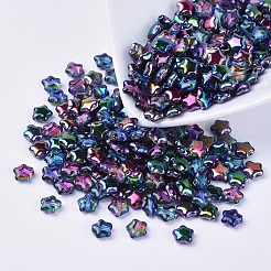 チェコガラスビーズ  スター  カラフル  6x6x3mm  穴：0.8mm  約680個/袋  正味重量：95~100g /袋&nbsp;GLAA-L025-E01