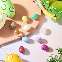 10Pcs Natural & Synthetic Gemstone Egg Display Decorations&nbsp;G-TA0003-43