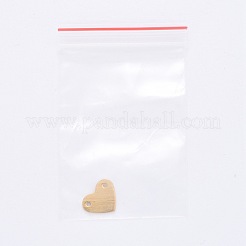 201 ステンレススチール スタンピング ブランク タグ ペンダント  鏡面研磨仕上げ  ハート  ゴールドカラー  10.5x12x1mm  穴：1.2mm&nbsp;STAS-S105-T616-2