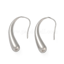 304ステンレススチールティアドロップダングルイヤリング  ステンレス鋼色  22.5x4.5x12mm&nbsp;EJEW-S272-06P