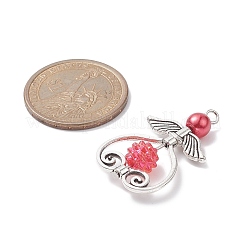 Glass Pearl Bead Angel Pendants&nbsp;PALLOY-JF02054