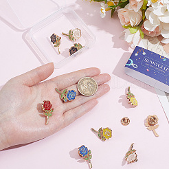 10Pcs 5 Colors Enamel Pins&nbsp;JEWB-SC0002-02