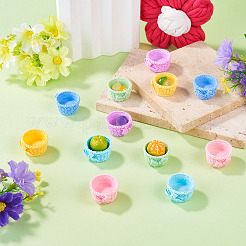 12Pcs 6 Colors Resin Basket Mini Model&nbsp;AJEW-TA0005-85