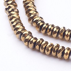 Rondelle Non-magnetic Synthetic Hematite Beads Strands&nbsp;G-D617-20B
