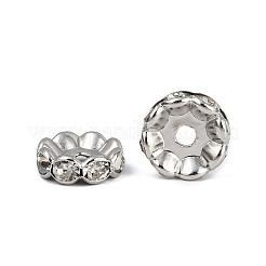 Brass Rhinestone Spacer Beads&nbsp;RB-A014-L10mm-01P