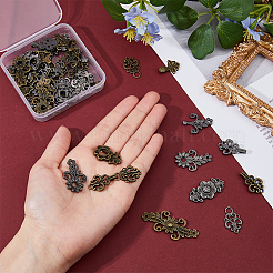 24Pcs 6 Styles Alloy Snap Lock Clasps&nbsp;FIND-DC0005-13