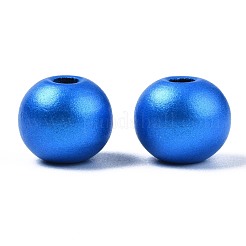 Painted Natural Wood Beads&nbsp;WOOD-S057-068