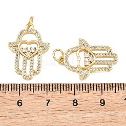 Brass Micro Pave Cubic Zirconia Pendants&nbsp;CU-CBAB719-04G-C