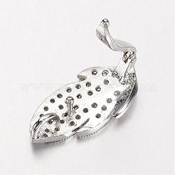 Brass Micro Pave Cubic Zirconia Enhancer Shortener Bails&nbsp;ZIRC-P048-10P