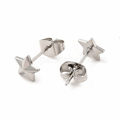 Non-Tarnish 304 Stainless Steel Star Stud Earrings for Women&nbsp;EJEW-C004-08P