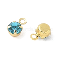 Brass Glass Charms&nbsp;KK-C097-08G-02