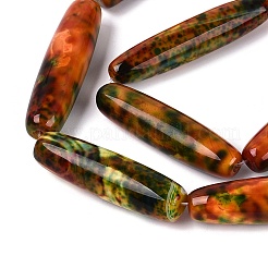 Natural Fire Crackle Agate Beads Strands&nbsp;G-Q606-62