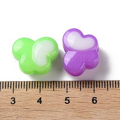 ツートンの不透明アクリルビーズ  模造ゼリー  蝶  ミックスカラー  13.5x17.5x9.8mm  穴：2.8mm  約333個/500g&nbsp;SACR-I005-01B