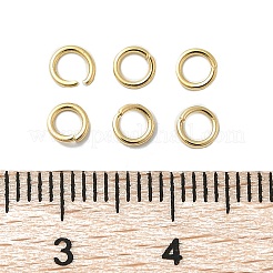 304ステンレススチール丸カン  オープン丸カン  ゴールドカラー  4x0.7mm  21ゲージ  内径：2.6mm&nbsp;STAS-D448-096G-4mm