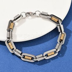 201 Stainless Steel Twisted Chain Bracelets for Women&nbsp;BJEW-B143-12GP