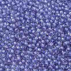 TOHOラウンドシードビーズ  日本製シードビーズ  （966)つの内側のカラークリスタル/藤色の裏地  11/0  2.2mm  穴：0.8mm  約1110PCS /ボトル  10 G /ボトル&nbsp;SEED-JPTR11-0966