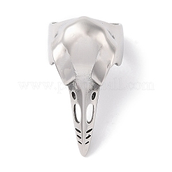 Non-Tarnish Viking 304 Stainless Steel Crow Head Finger Rings for Mens&nbsp;RJEW-U005-14P