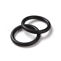 ゴム製のOリングコネクター  リンクリング  ブラック  16x3mm  内径：10mm&nbsp;X-FIND-G006-2B-A