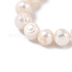 天然養殖淡水パールビーズ連売り  ポテト  グレードAB +  雪  11~12mm  穴：0.6mm  約34個/連  13.78~13.9インチ（35~35.3cm）&nbsp;PEAR-I007-07T-01