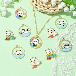 10Pcs 5 Style Alloy Enamel Pendants&nbsp;ENAM-YW0003-76