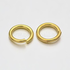 真鍮製オープンタイプ丸カン  カドミウムフリー＆鉛フリー  ラウンド  ゴールドカラー  20ゲージ  5x0.8mm  内径：3.4mm  約9146個/500g&nbsp;KK-E647-17G-5mm