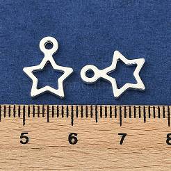 チベット風合金チャーム  スター  クリスマス  銀色のメッキ  鉛フリー＆カドミウムフリー  14x10x2mm  穴：1.5mm&nbsp;K0NYK021